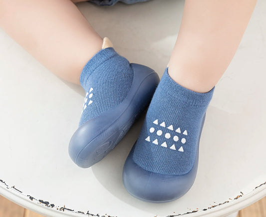 2023 Fall Baby Toddler First Walking Sock Shoes  Girls Boys Soft Sole Non Slip Cotton Breathable Lightweight Slip-on Sneakers